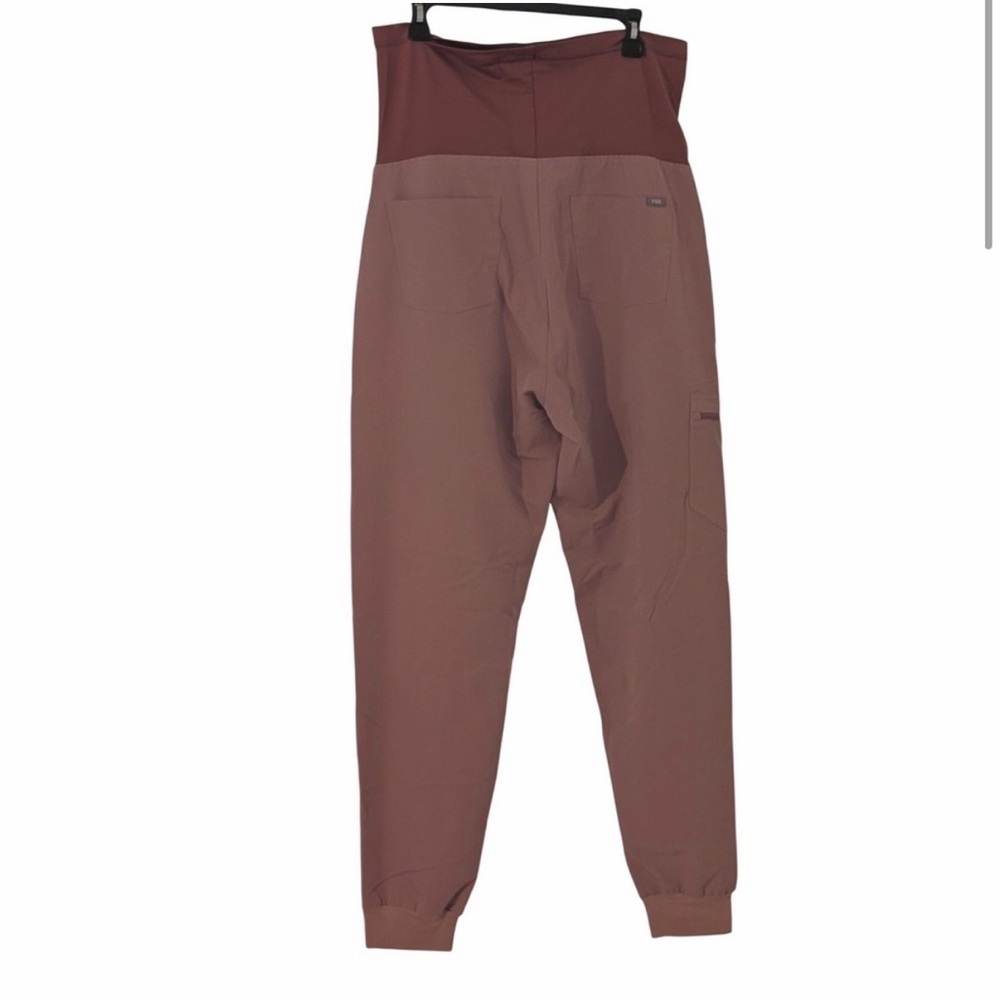 FIGS Zamora Maternity Jogger Scrub Pants Mauve Pink Tall Large L/T 6-Pocket - Picture 3 of 4